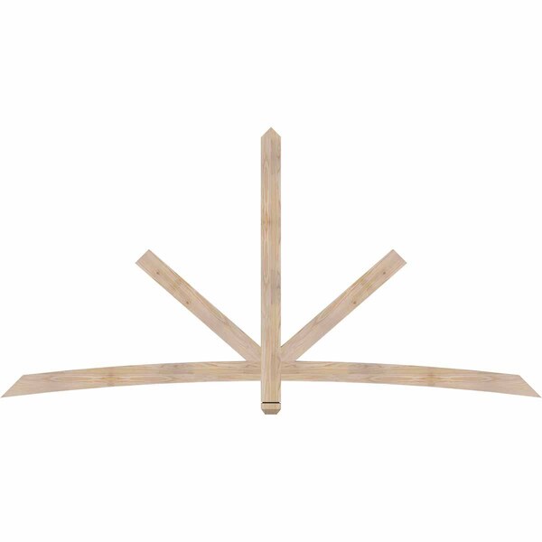 Ekena Millwork Alberta Smooth Timber Gable Bracket, Douglas Fir, 96"W x 48"H x 1 1/2"D x 3 1/2"F, 12/12 Pitch GBW096X48X0204ALB00SDF - main